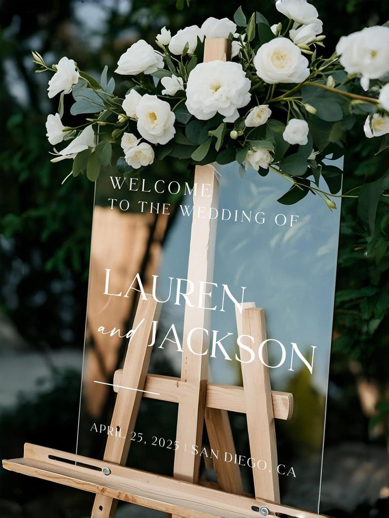 Custom Acrylic Wedding Welcome Sign